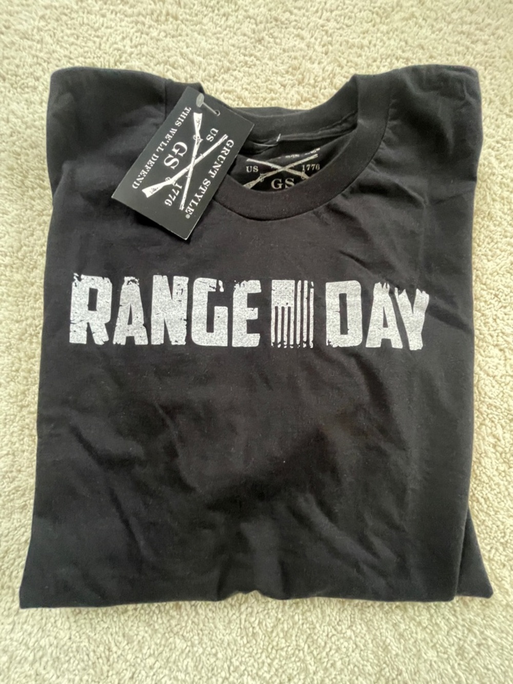 NWT Black Grunt Style Range Day Graphic Tee with Flag XXL - Picture 4 of 6